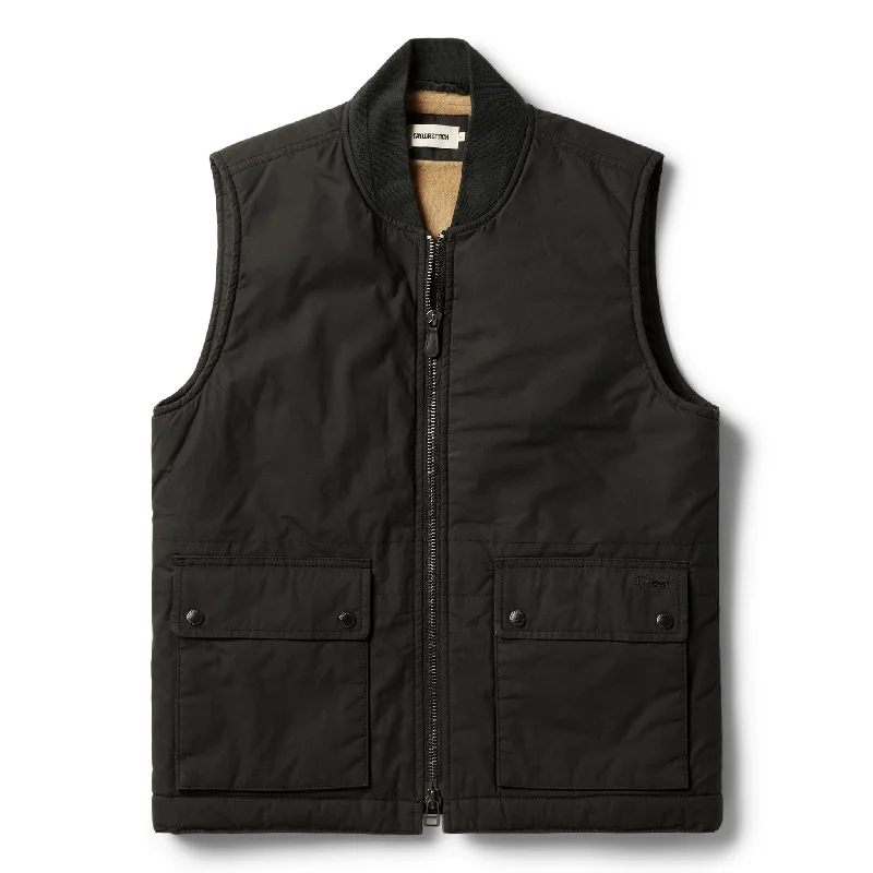 Graphic Jacket-The Ignition Vest in Coal Dry Wax