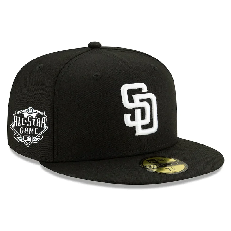 Outdoor Gear Hat-New Era San Diego Padres Side Patch 2015 All Star Game 59FIFTY Fitted Hat-Blk/Wht