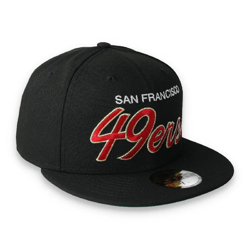 Trendy Hat-Exclusive San Francisco 49ers Official 59FIFTY Fitted HAT-BLACK