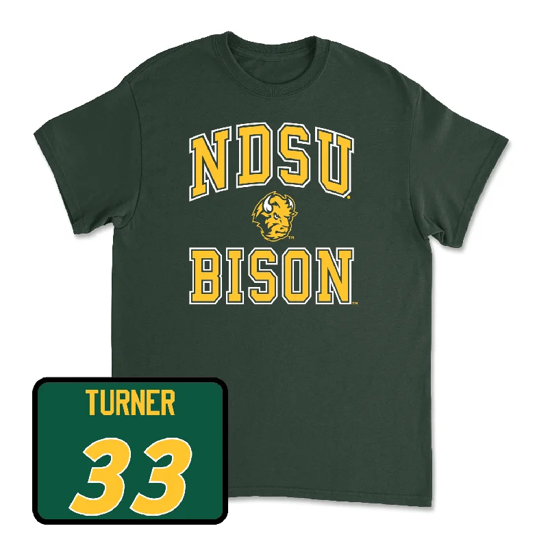 Retro Graphic T-shirt-Green Football College Tee - Termaine Turner