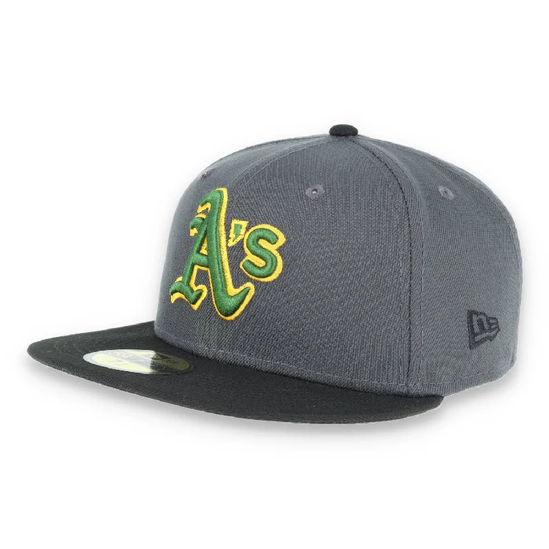 Premium Hat-New Era Oakland Athletics 59Fifty Fitted Hat - Dark Grey/Black