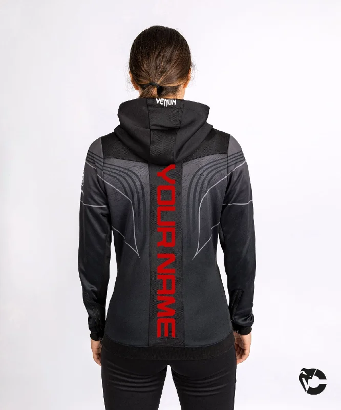 Relaxed Fit Hoodie-UFC Venum Personalized Authentic Fight Night 2.0 Women's Walkout Hoodie - Black