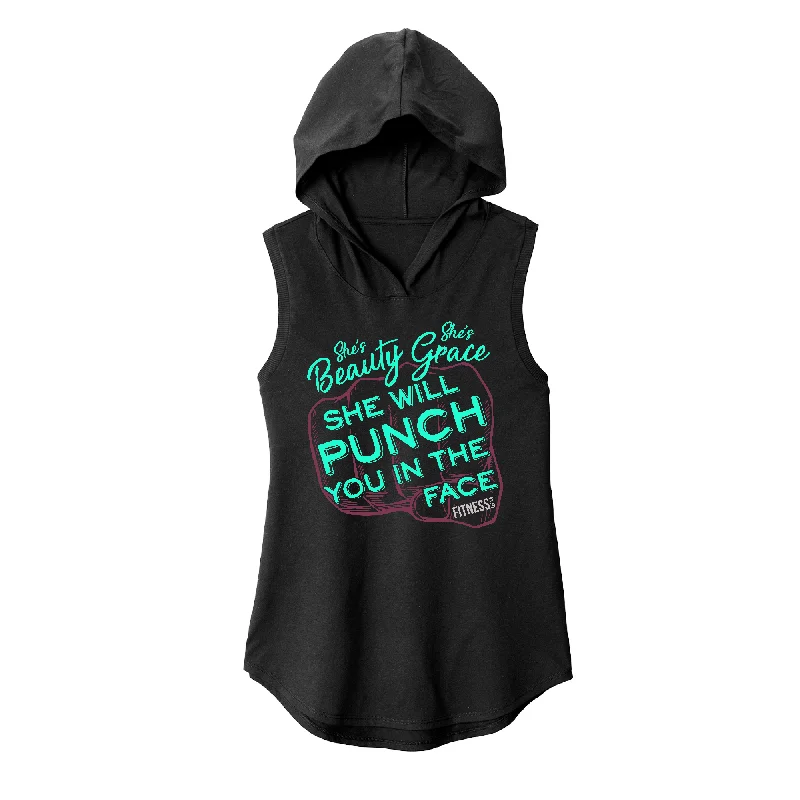 Printed Graphic Hoodie-Beauty Grace OG Sleeveless Hoodie