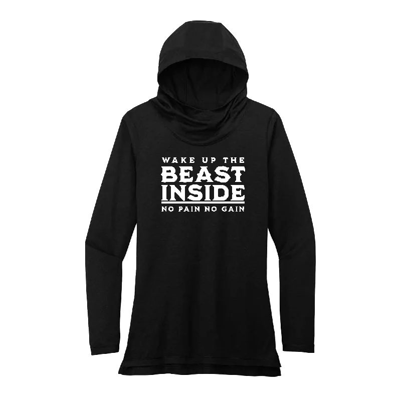 Zip-up Sweatshirt Hoodie-Wake up beauty Performance Hoodie