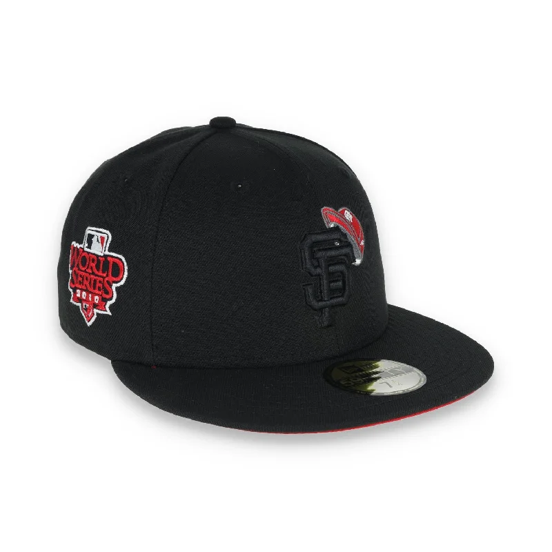 Travel-ready Hat-New Era San Francisco Giants 2010 World Series Side Patch 59FIFTY Fitted-Black/Red