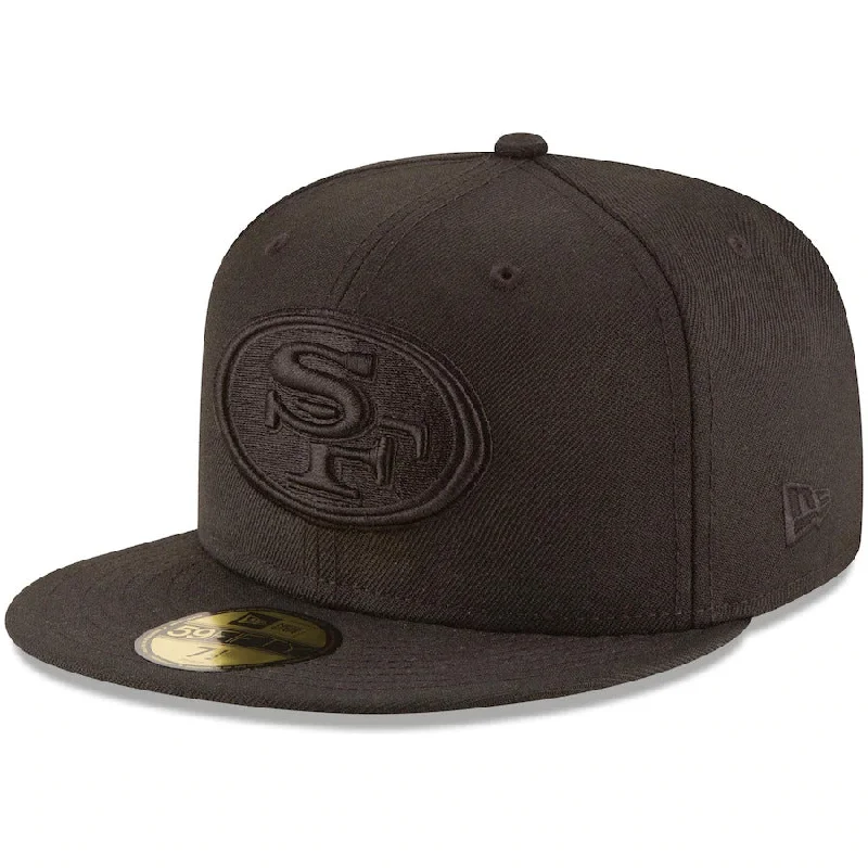 Fashion Hat-San Francisco 49ers Black on Black 59FIFTY Fitted Hat