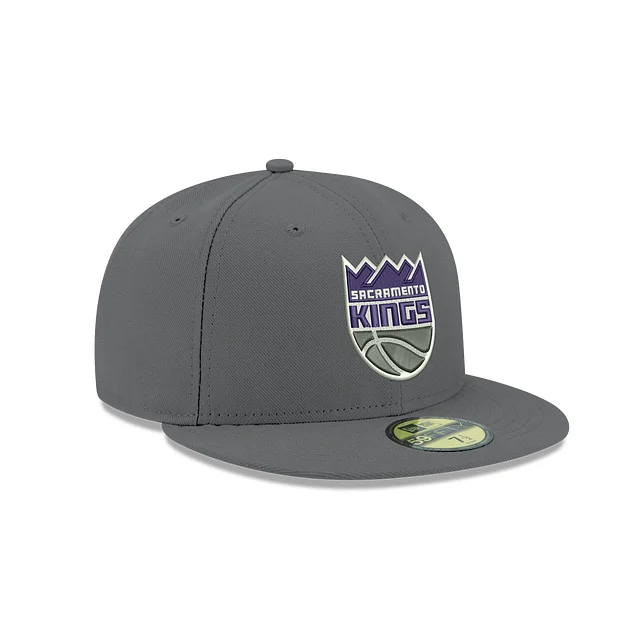 Colorful Hat-New Era Sacramento Kings 59FIFTY Fitted Hat-Grey