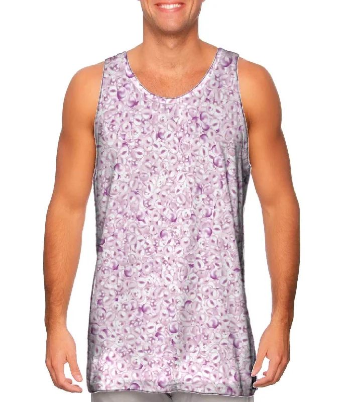 Tank Top for Women-Pink Pearls Delight