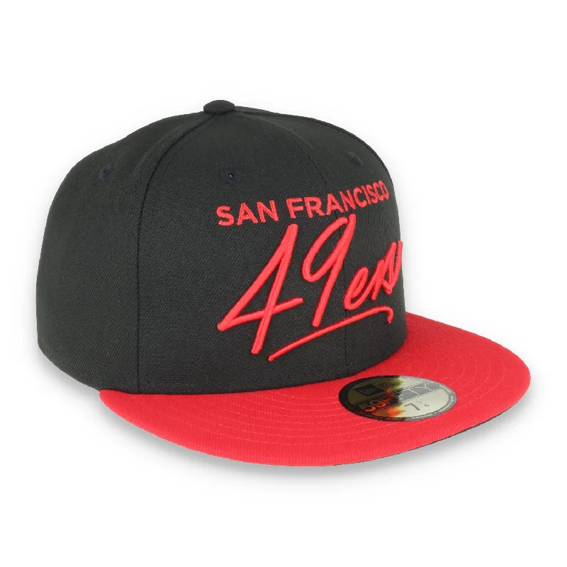 Boater Hat-Exclusive San Francisco 49ers  Official 59FIFTY Fitted -BLACK/SCARLET