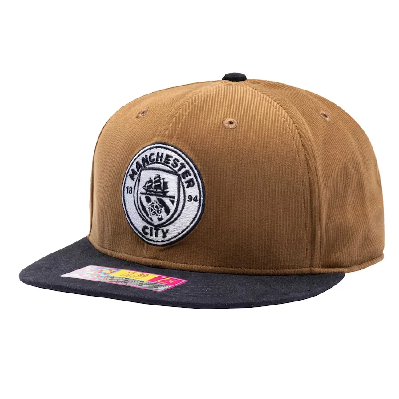 Casual Hat-Manchester City Cognac Snapback Hat - Brown