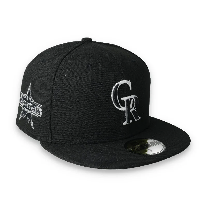 Fashion-forward Hat-New Era Colorado Rockies Side Patch 2021 All-Star Game 59fifty Fitted Hat-Black/White