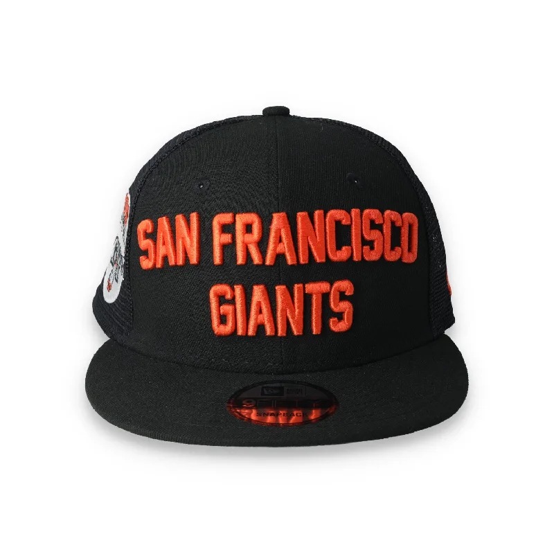 Trilby Hat-New Era San Francisco Giants Script 9FIFTY Trucker Snapback Hat