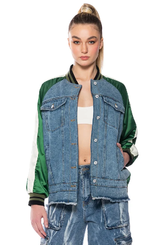 Utility Fit Jacket-ALIYA OVERSIZED DENIM JACKET