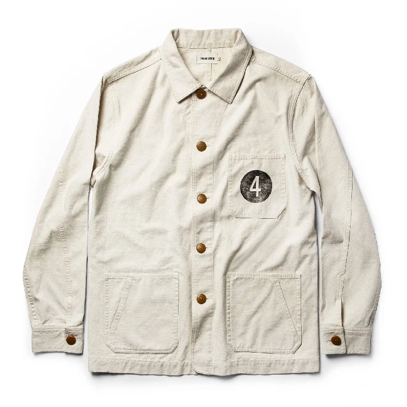 Cargo Jacket-The Fourtillfour Ojai Jacket in Natural Reverse Sateen