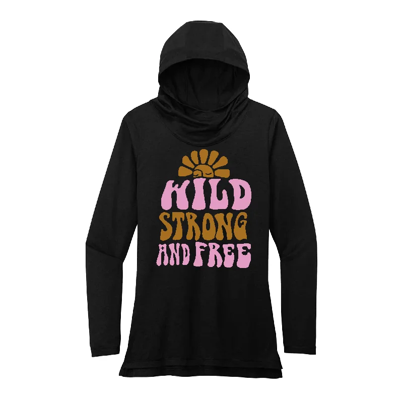 Sports Hoodie-Wild Strong and Free Performance Hoodie