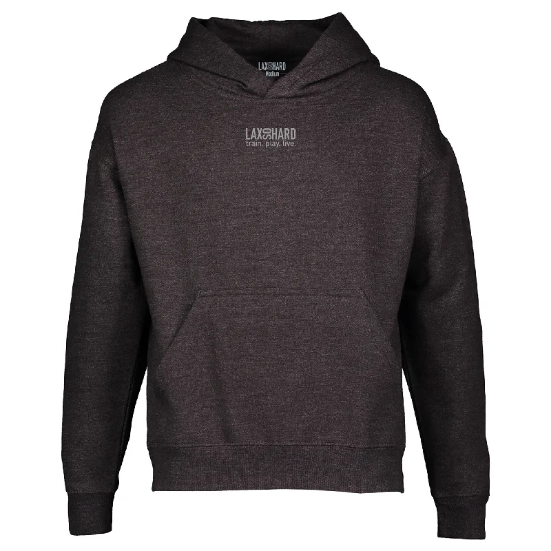 Bold Print Hoodie-Boys Lacrosse Hoodie - Graphite