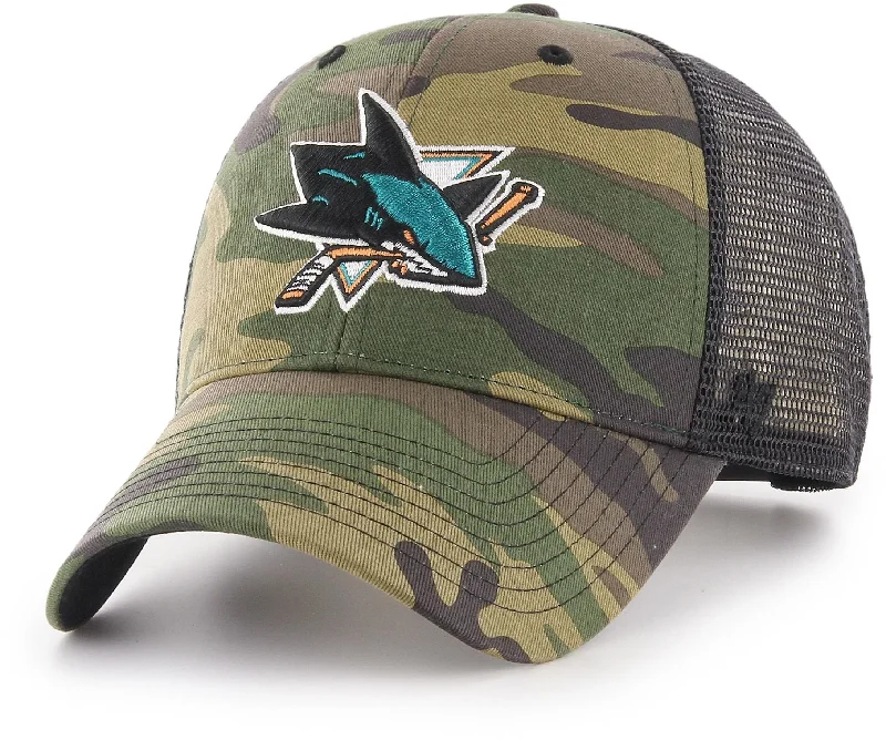 Luxury Hat-'47 Brand San Jose Sharks MVP Trucker Adjustable Hat-Camo