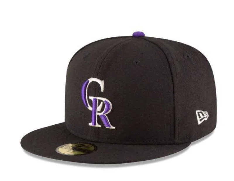 Bucket Hat-COLORADO ROCKIES HOME NEW ERA HOME AUTHENTIC COLLECTION 59FIFTY FITTED-ON-FIELD COLLECTION-BLACK