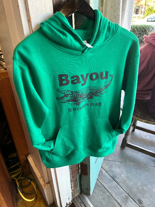 Tech Hoodie-Bayou Happy Place Adult Hoodie