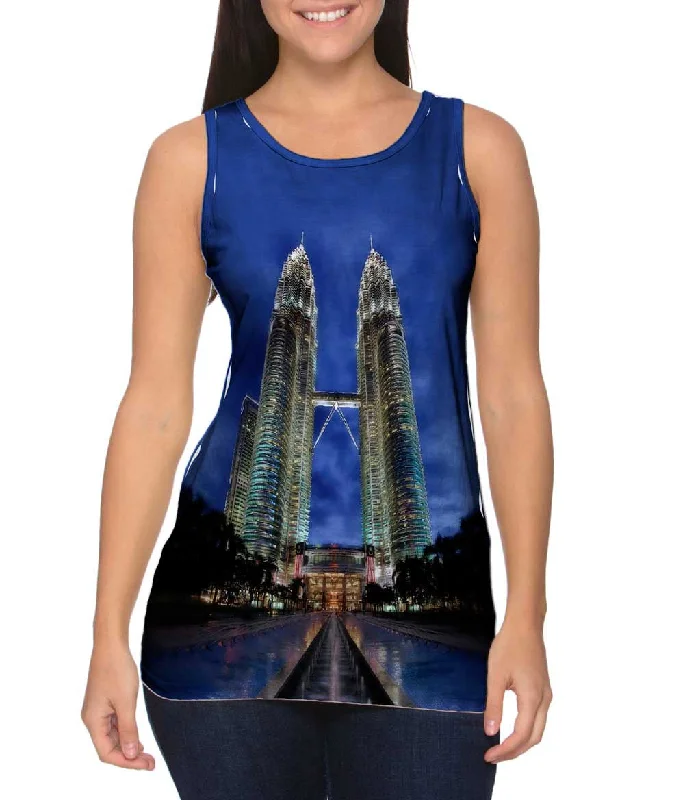 Casual Fit Tank-Petronas Twin Towers Kuala Lumpur Malaysia