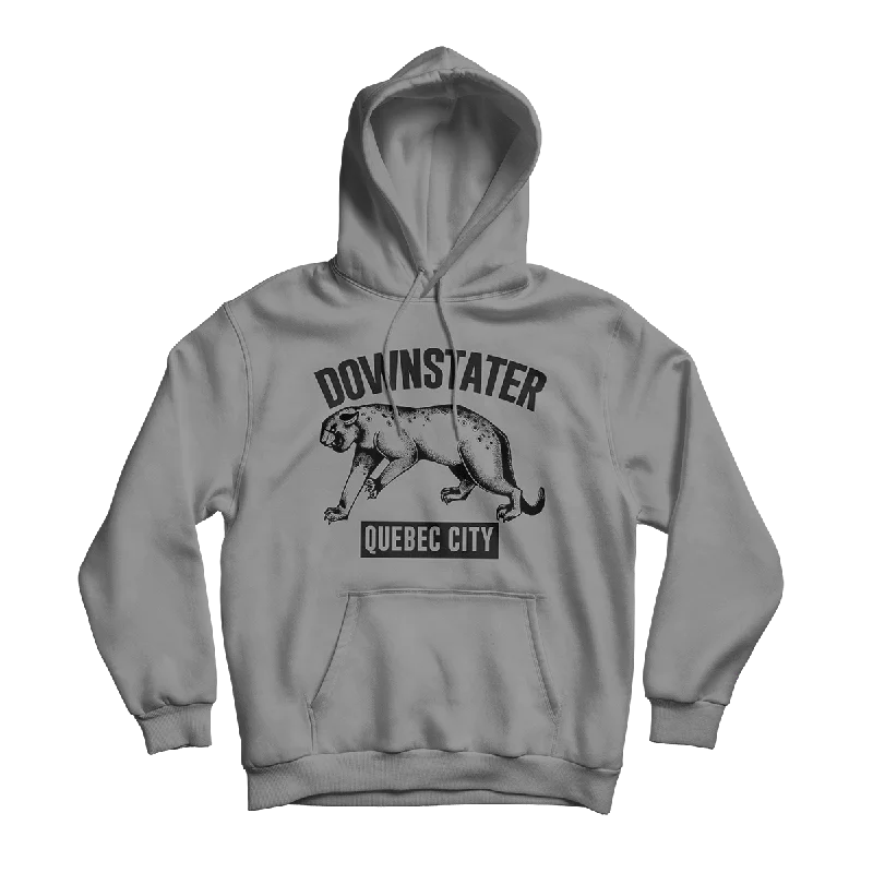 Oversized Hoodie-DOWNSTATER "Jaguar" (Gray) (Pullover Hoodie)