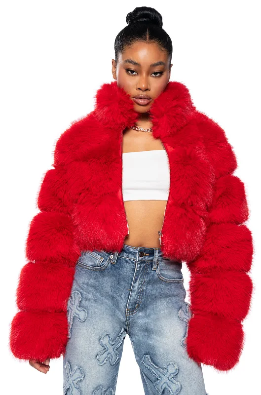 Softshell Jacket-BARBZ FAUX FUR JACKET