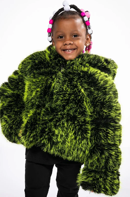 Military Jacket-BIANCHI THREE-DEE FAUX FUR KIDS JACKET