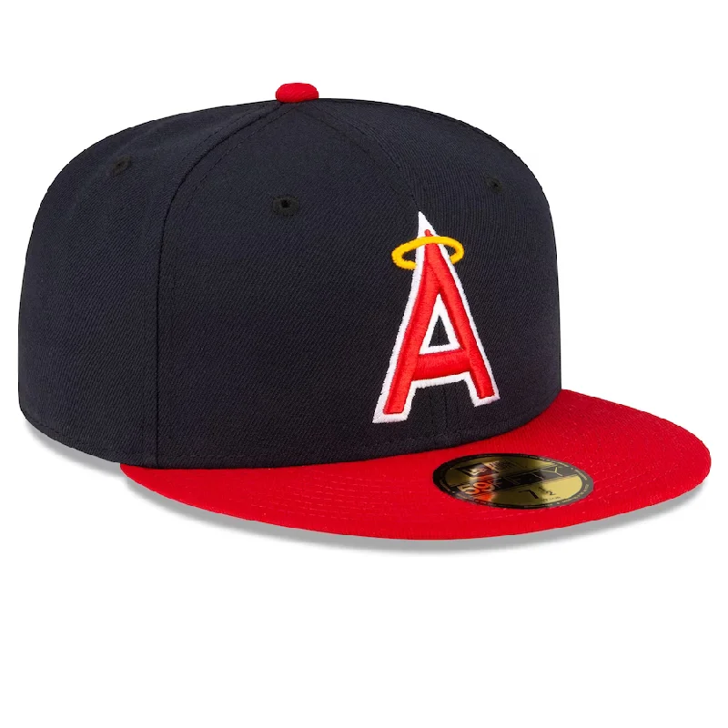 Adventure Ready Hat-ANGELS NEW ERA ALTERNATIVE AUTHENTIC COLLECTION 59FIFTY FITTED-ON-FIELD COLLECTION -NAVY/RED