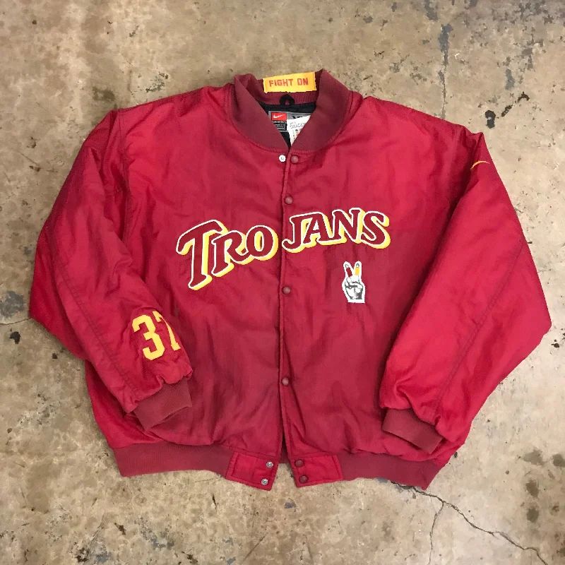 Modern Bomber Jacket-USC WORN BASEBALL JACKET