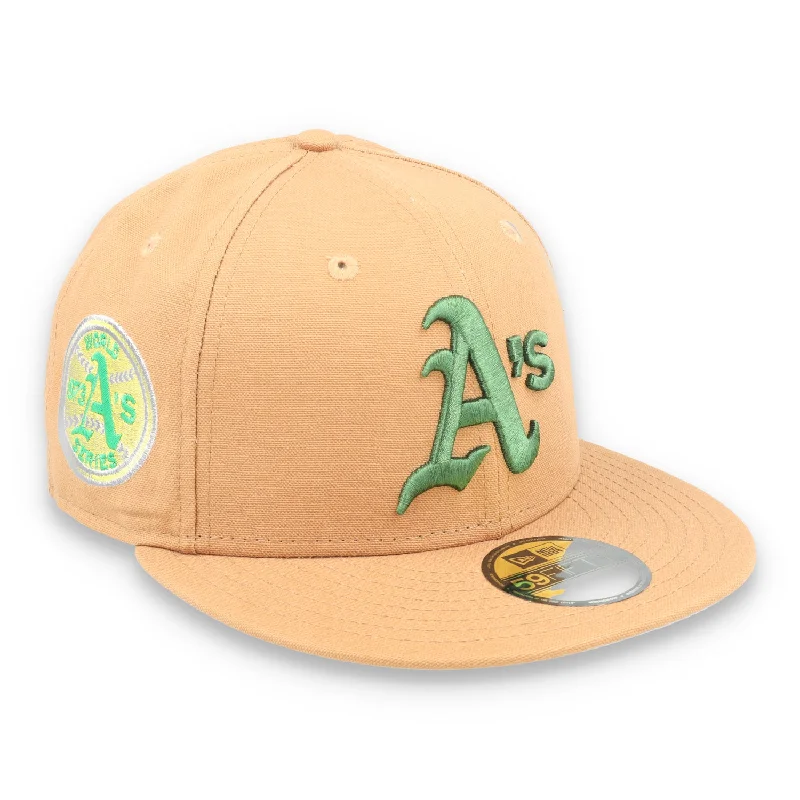 Urban Street Hat-New Era Oakland Athletics 1973 World Series Patch 59FIFTY Fitted-Peanut