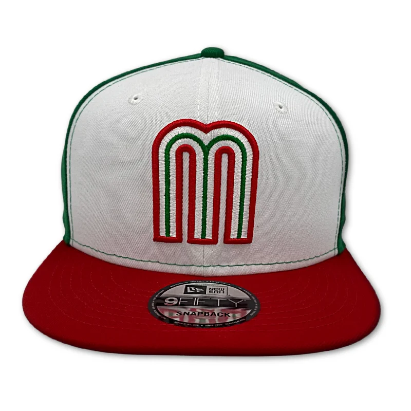 Elegant Hat-NEW ERA OFFICIAL WBC MEXICO TEAM TRI COLOR 9FIFTY  SNAP BACK HAT