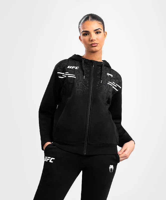 Street Style Hoodie-UFC Adrenaline by Venum Replica  Women’s Zip Hoodie - Black