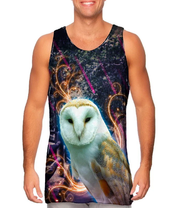 Stylish Tank-Pink Rain Owl