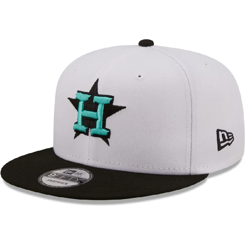 Fashion Hat-New Era Houston Astros Spring Color Pack Two-Tone 9FIFTY Snapback Hat-White/Black