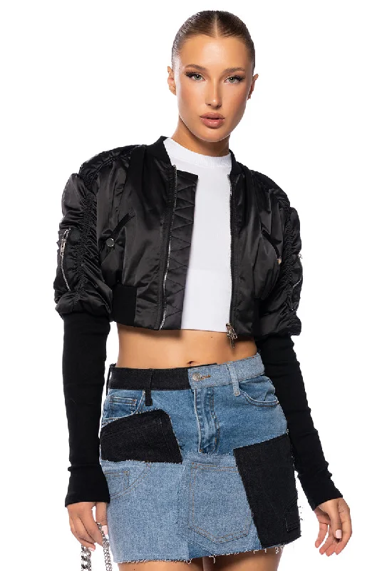 Winter Jacket-BABBS SKINNY ARM BOMBER JACKET