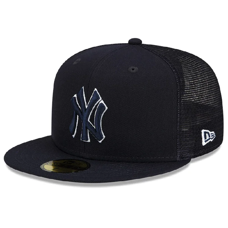 Sun Protection Hat-New York Yankees New Era 2022 Batting Practice 59FIFTY Fitted Hat - Navy