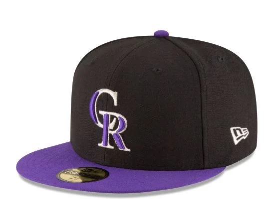 Baseball Hat-New Era Colorado Rockies Home Authentic Collection 59fifty Fitted On Field Collection-Black