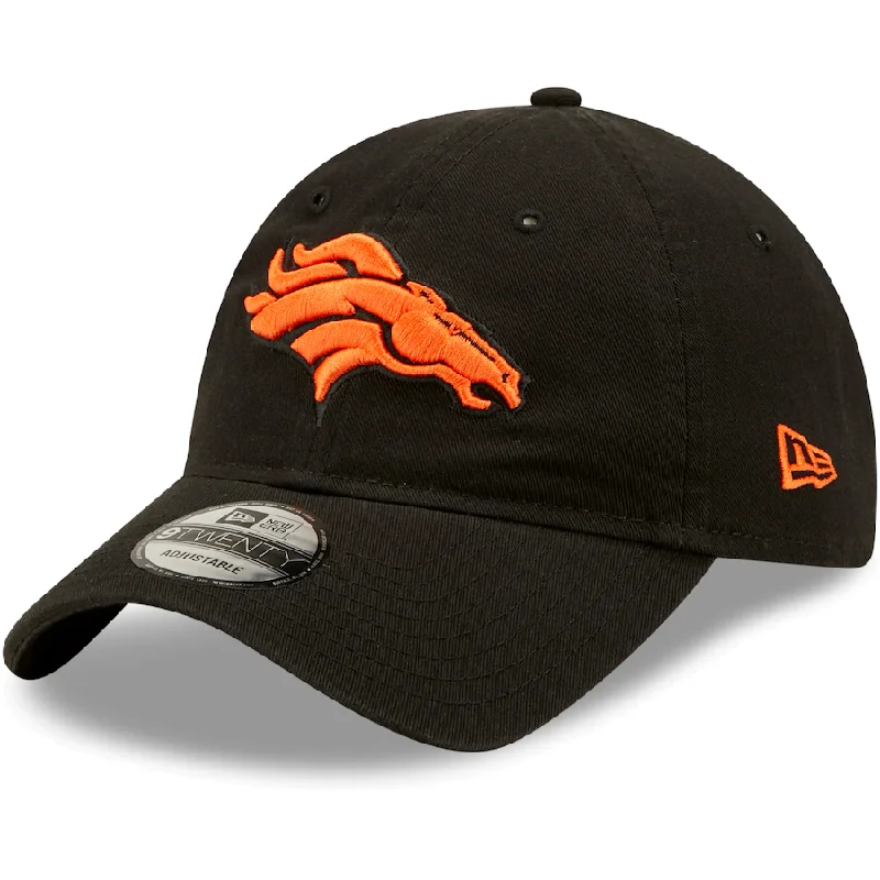 Relaxed Fit Hat-Denver Broncos New Era Black 2.0 Core Classic 9TWENTY Adjustable Hat