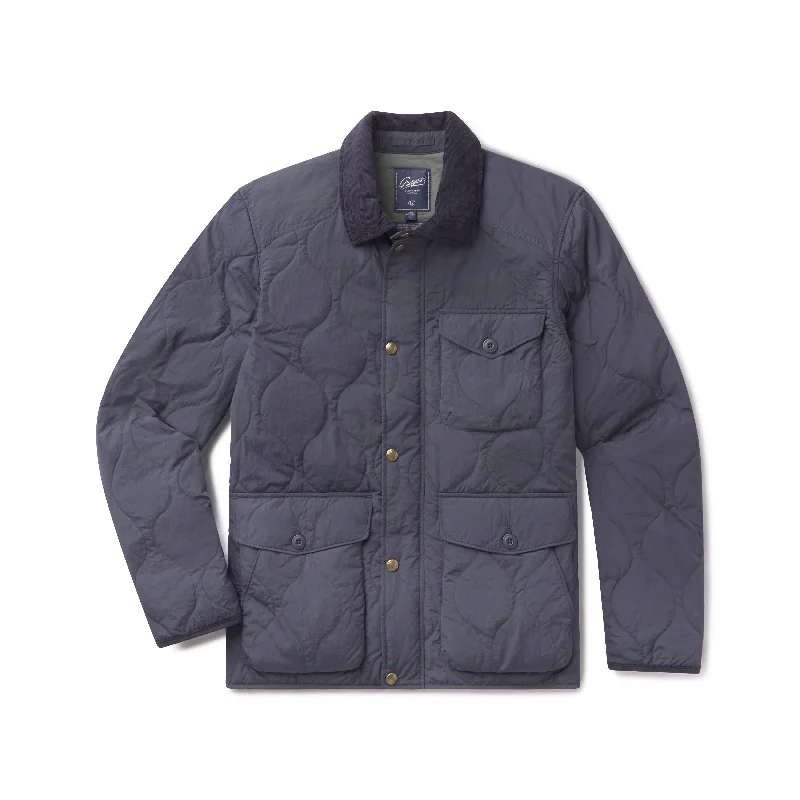 Outdoor Jacket-Andrew Lightweight Quilted Jacket - Navy