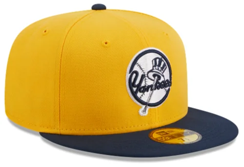 Cowboy Hat-New Era New York Yankees Two-Tone Color Pack 59FIFTY Fitted Hat-Gold/Navy