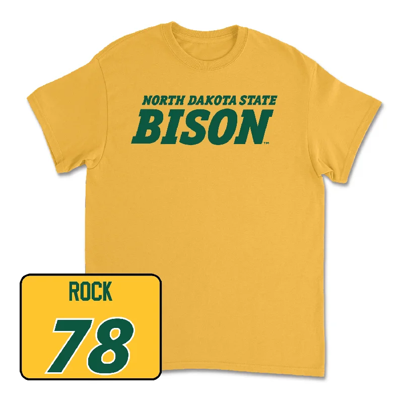 Travel Style T-shirt-Gold Football Bison Tee - Jake Rock