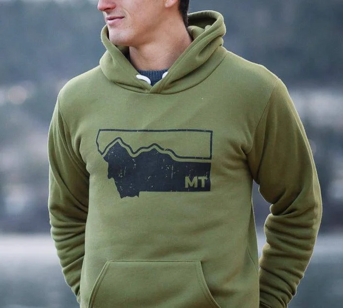 Classic Pullover Hoodie-Montana Mountains Hoodie (unisex)