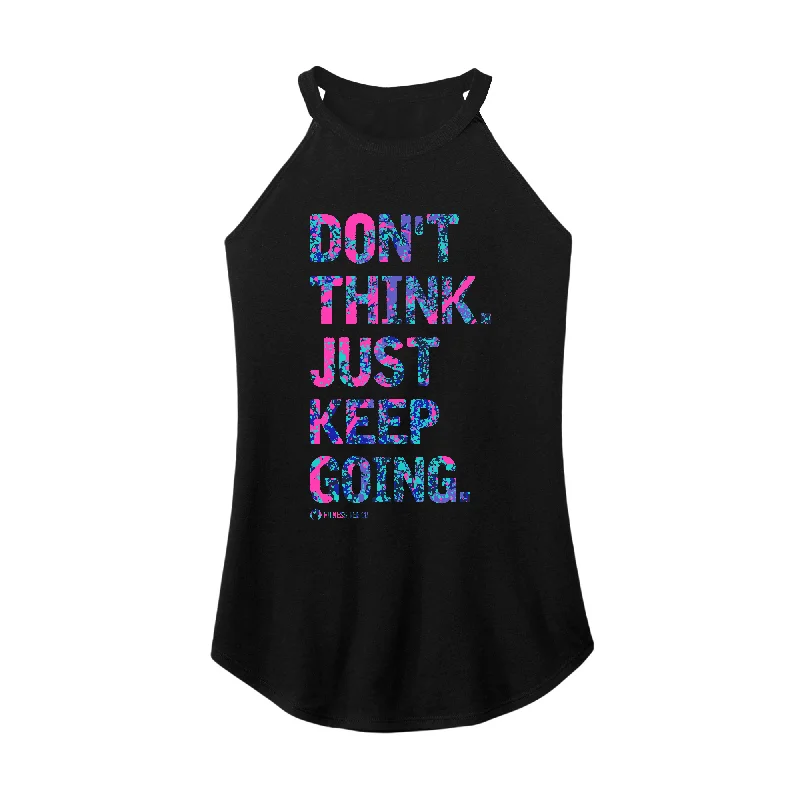 Bold Design Hoodie-Don't Think Just Keep Going (Paint Splatter) Sleeveless Hoodie