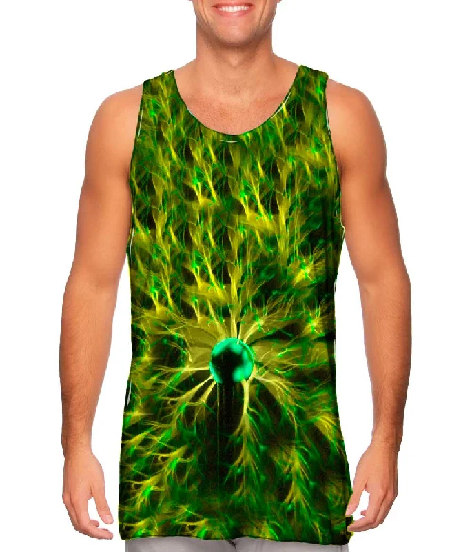 Athletic Gear Tank-Plasma Lamp Green Allover