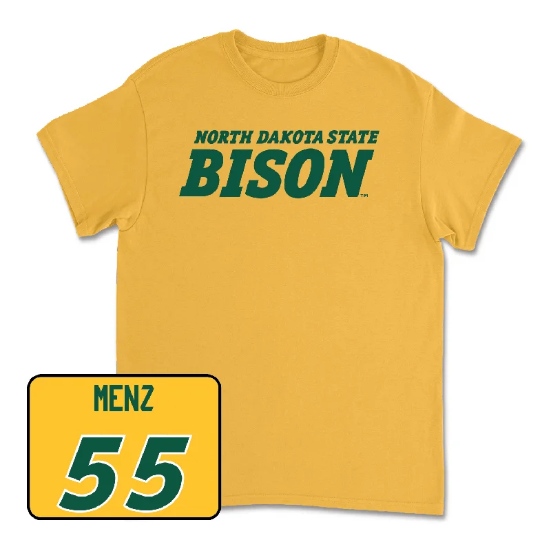 Fitness T-shirt-Gold Football Bison Tee - Kole Menz