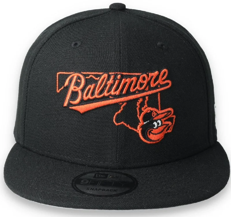 Sports Team Hat-New Era Baltimore Orioles State Logo 9FIFTY Snapback Hat