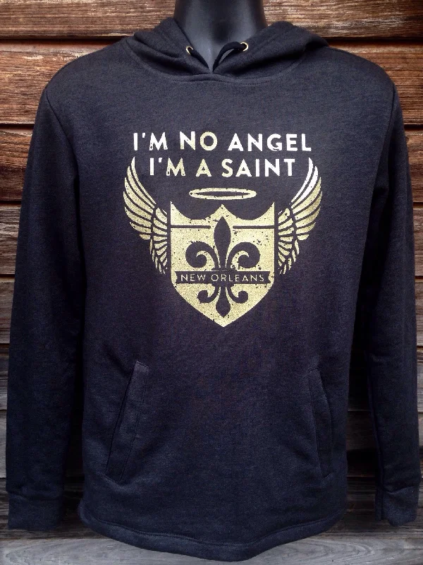 College Hoodie-I'm No Angel, I'm a Saint, Pull-Over Hoodie