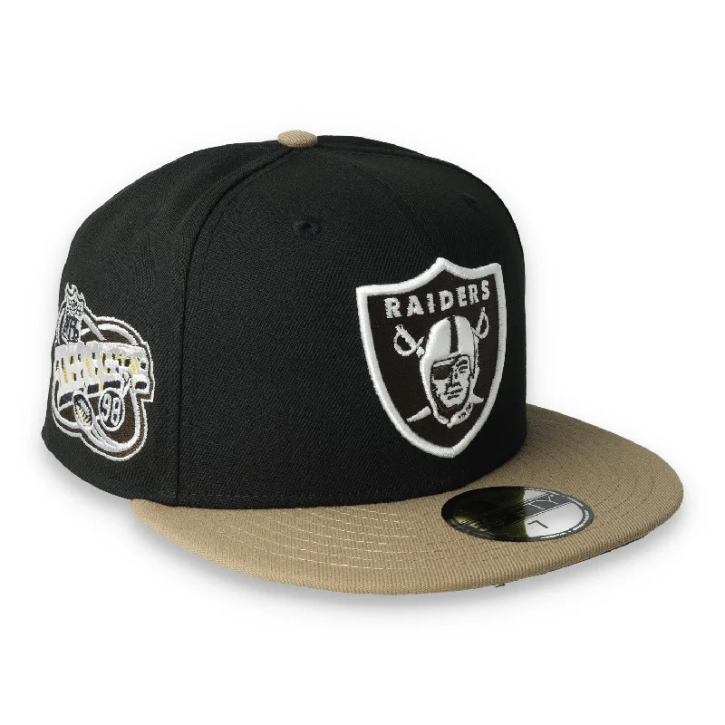 Fedora Hat-New Era Las Vegas Raiders Retro 98 Draft 2-Tone 59FIFTY Fitted Hat-Khaki/Black