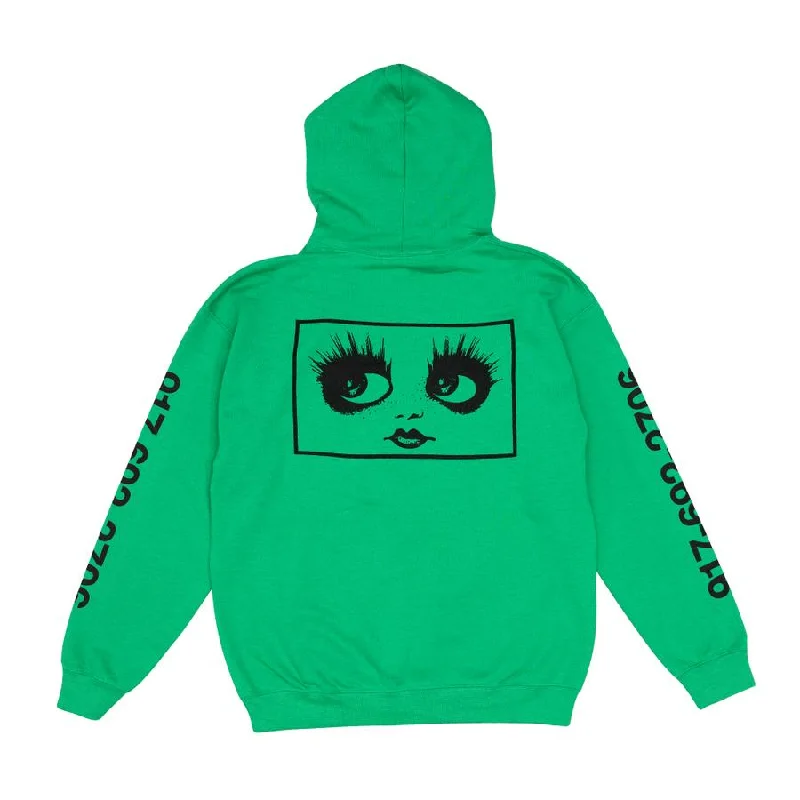 Streetwear Sweatshirt-917 Eyes Dialtone Hoodie Green