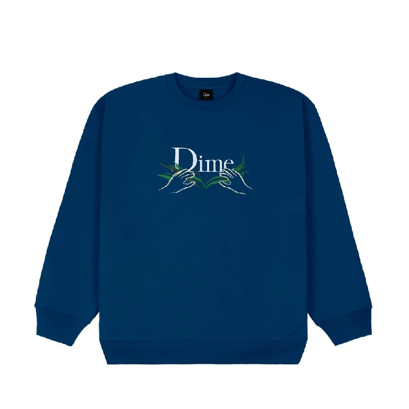 Sporty Sweatshirt-Dime MTL Classic Grass Crewneck Navy